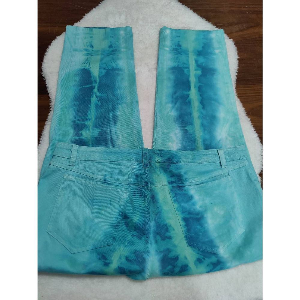 Barbara Lesser Cropped Tie-Dyed Straight Leg Jeans